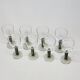 8 Bormioli Rocco Vintage Crystal Water Glasses with Grooved Grey Base