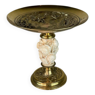 Cup in gilded bronze and ivory