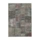 Handwoven Turkish Contemporary 171 cm x 240 cm Grey Patchwork Carpet