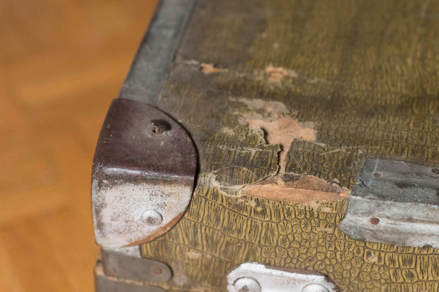 Antique suitcase - vintage travel trunk