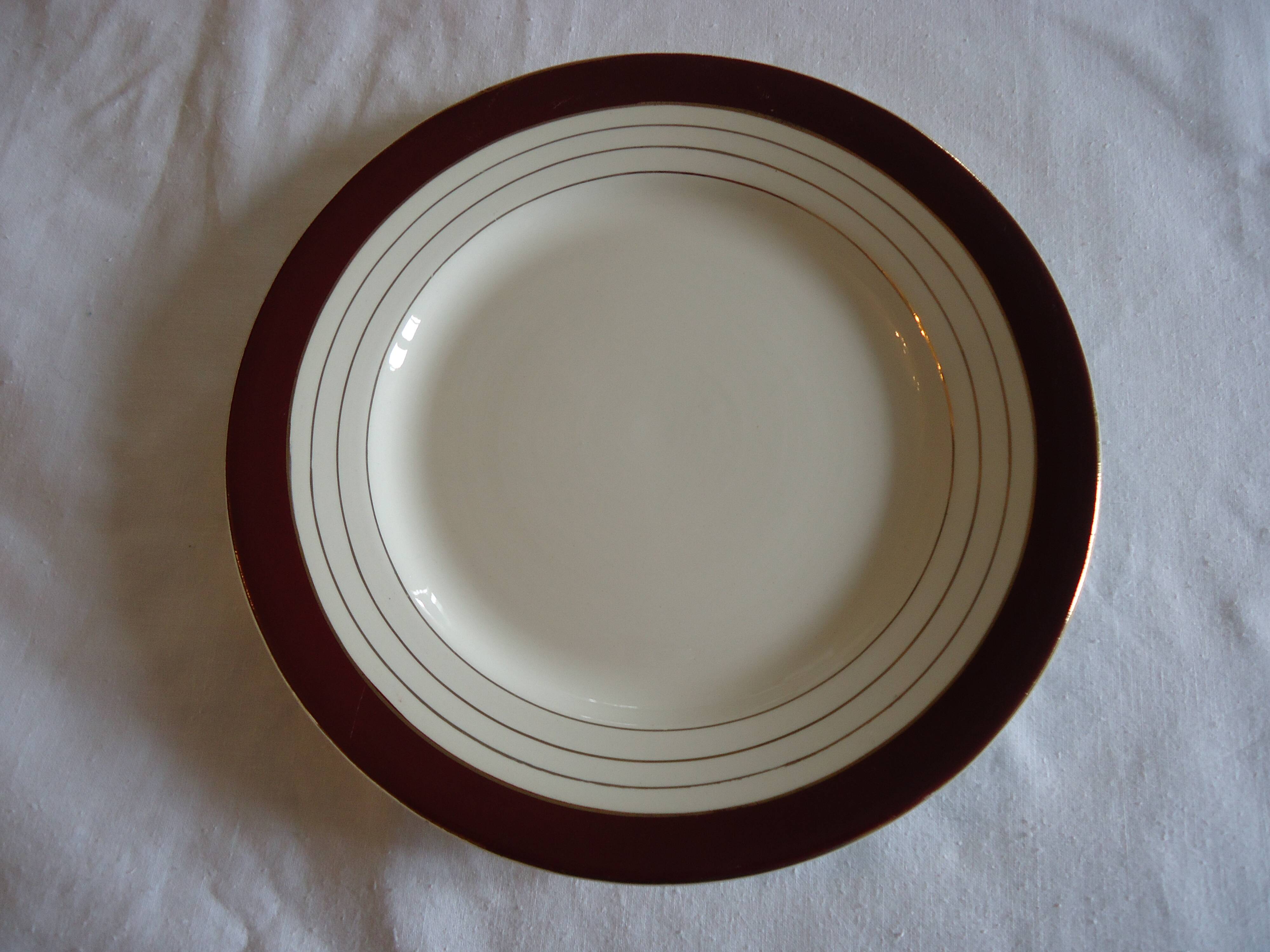 Assiettes plates porcelaine opaque digoin sarreguemines modèle pasteur