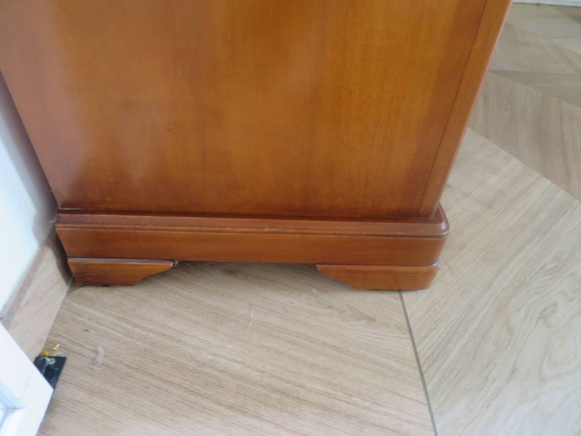 Vintage commode secretary dressing table sliding top 7 drawers cherry wood