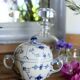 Royal Copenhagen Sugar Bowl #1/428 Blue Fluted Plain design Arnold Krog