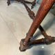 Antique solid wood table with turned legs