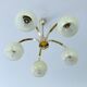 Mid Century Glass Pendant Light, 1950s