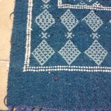 Descent of blue bed in wool 105x55cm