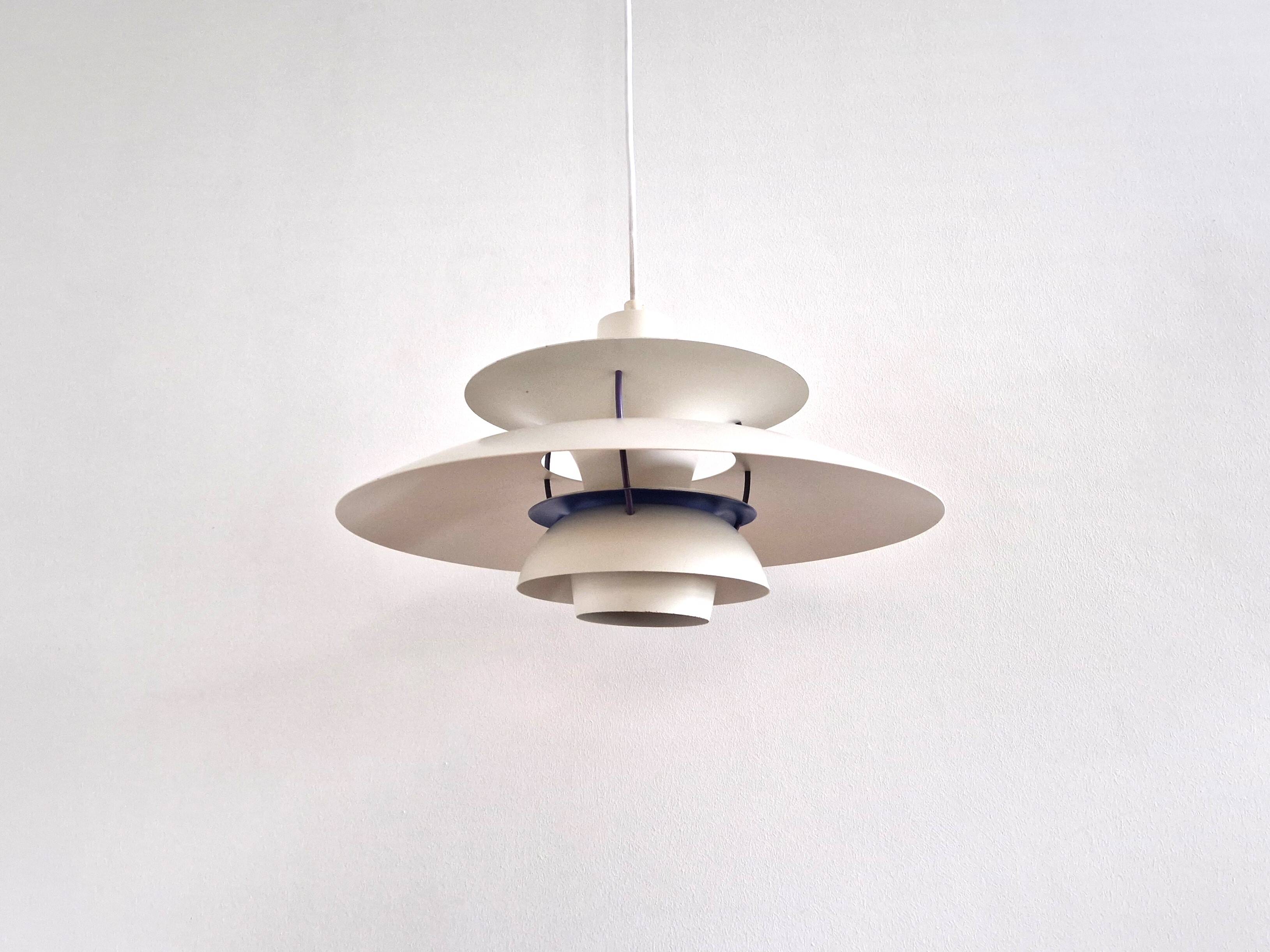 White PH5 pendant light by Poul Henningsen for Louis Poulsen, Denmark