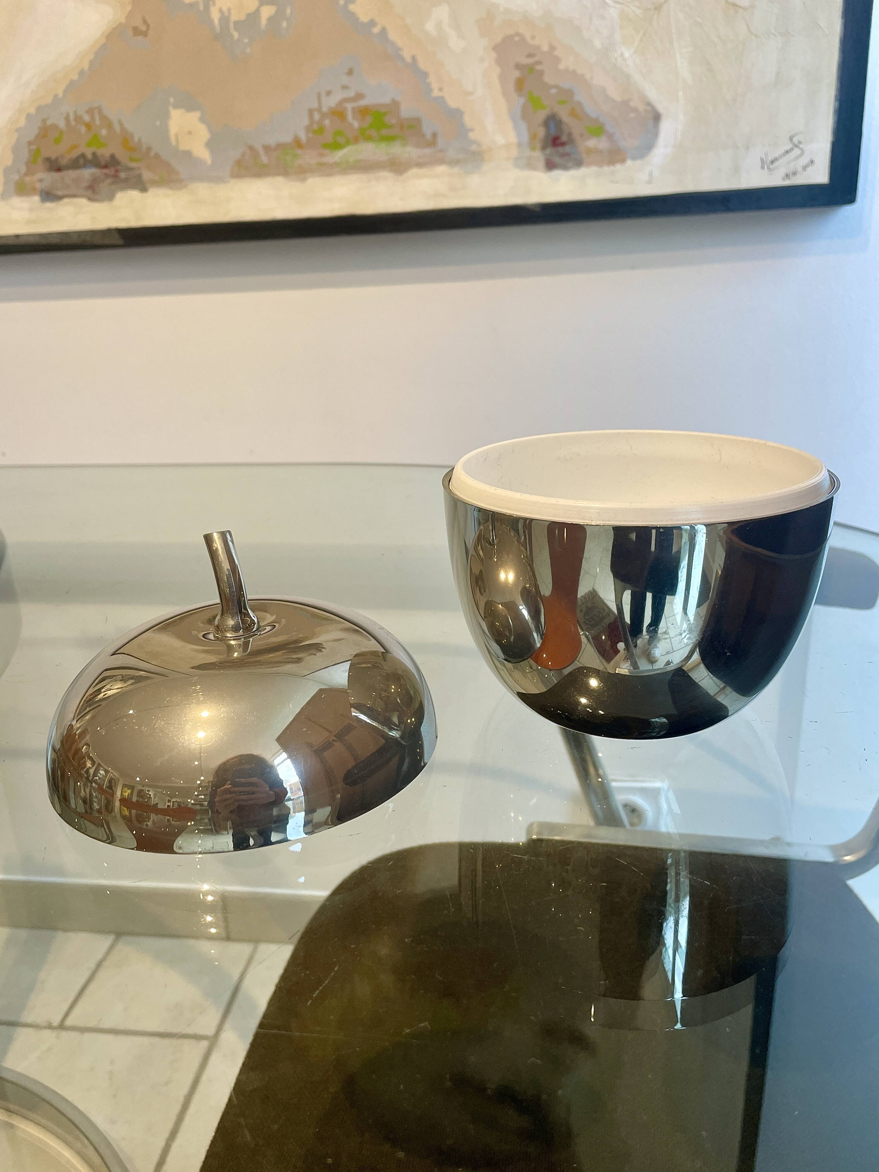 Silver metal ice cube