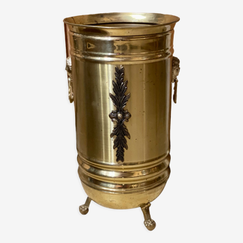 Umbrella stand in brass and bronze