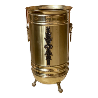 Umbrella stand in brass and bronze