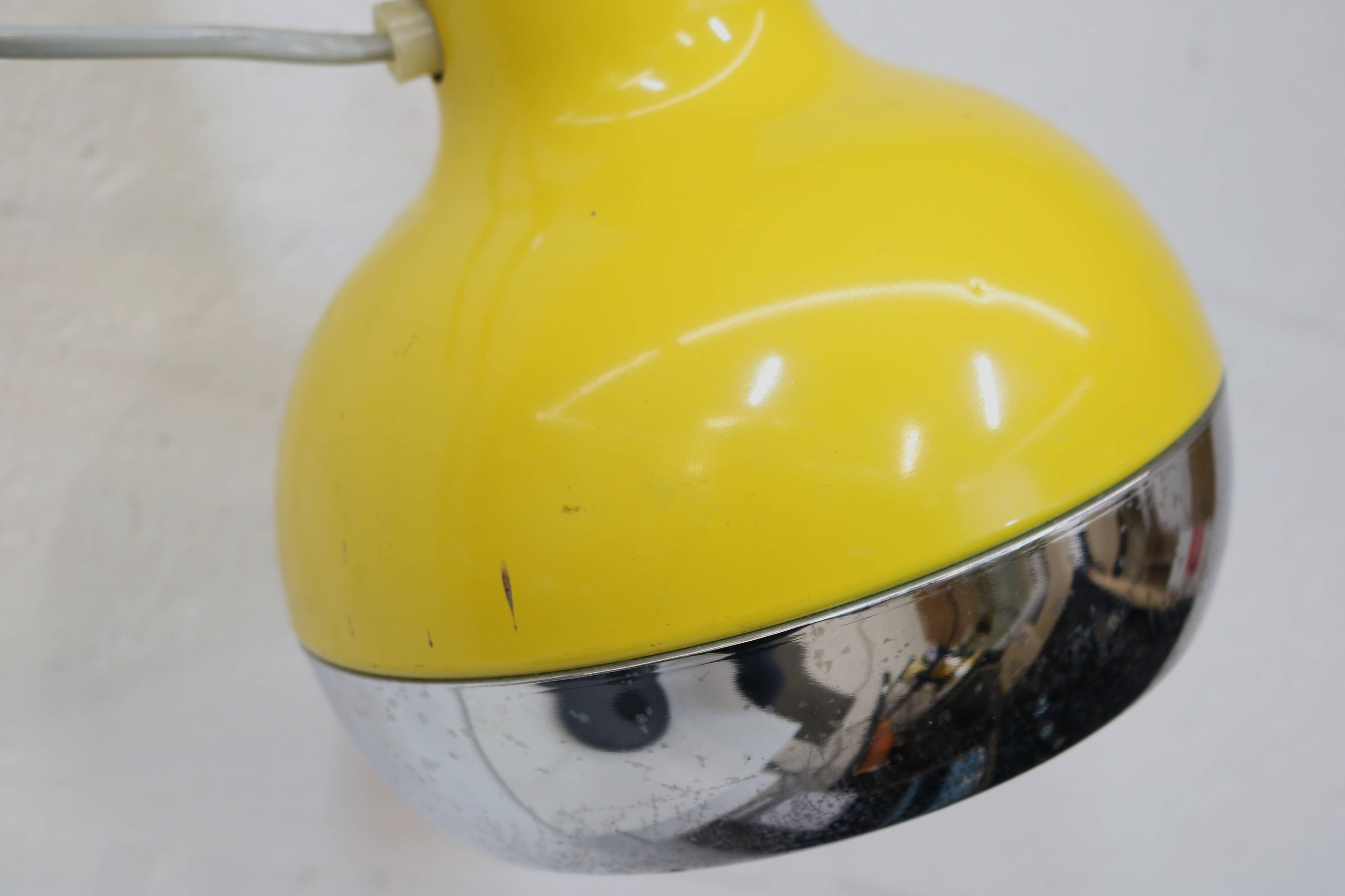 Vintage yellow table lamp by Josef Hůrka for Napako, Czechoslovakia 1970