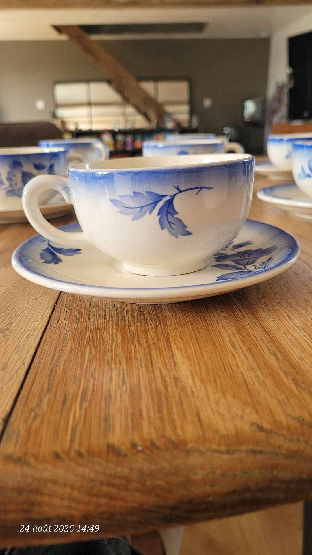 7 vintage cups and saucers