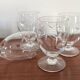 Set of 7 engraved crystal glasses