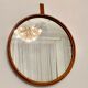Round Teak Mirror,  Luxus, Sweden, 1960s 45cm