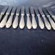 12 WMF knives + silver metal hallmarks from the 1940s