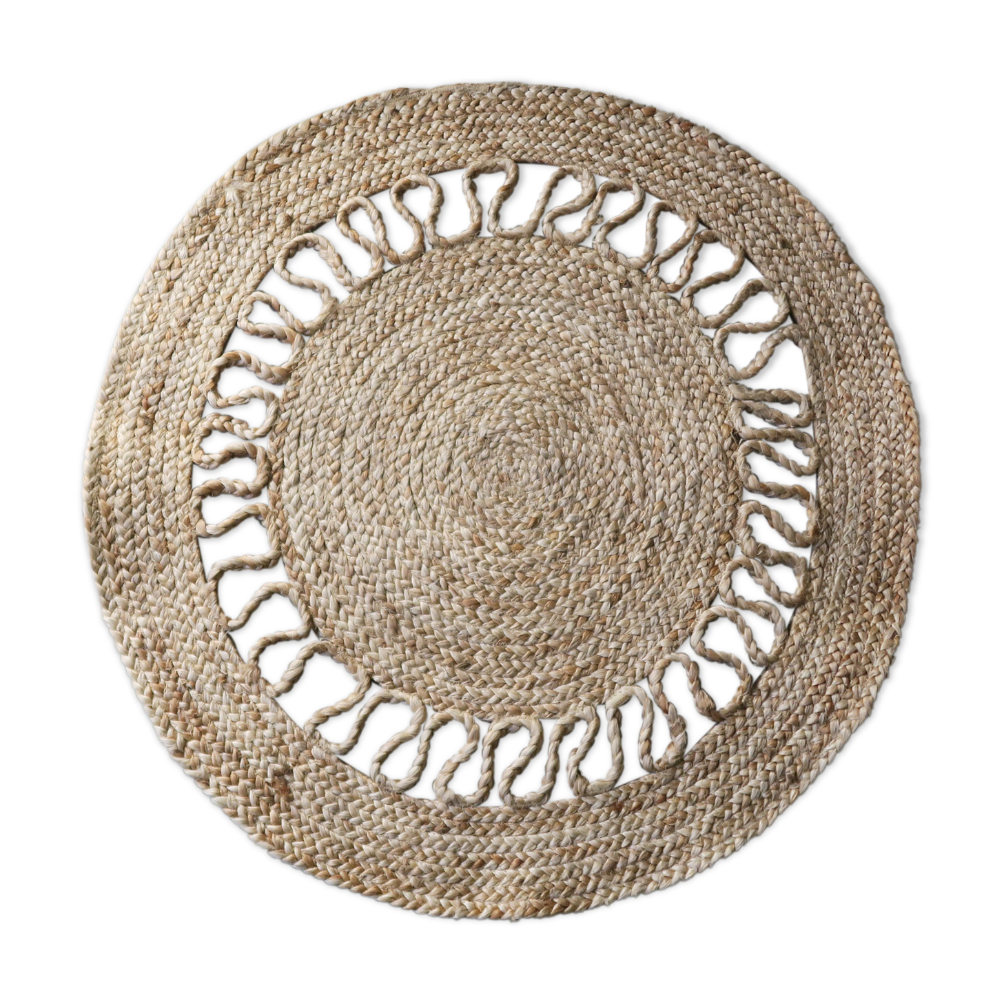 Round jute carpet