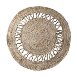 Round jute carpet