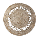 Round jute carpet