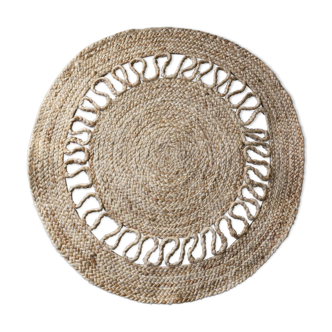 Tapis rond en jute