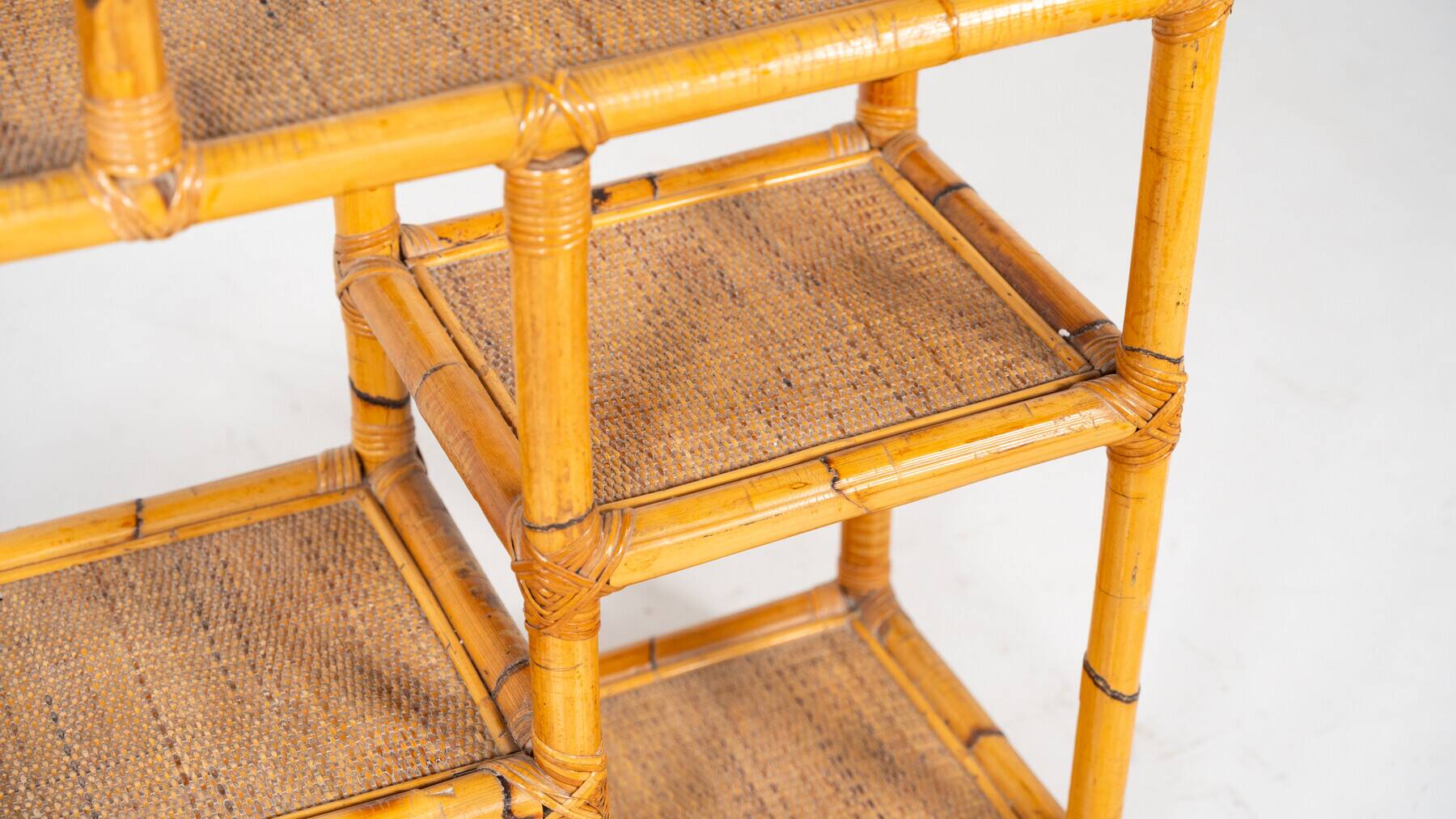 Mid-Century Modern Bamboo Shelve, Italy, 1970s