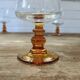 8 verres pied ambrés