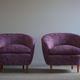 Gio Ponti, Casa e Giardino, Paire de chaises longues, retapissées, années 1940