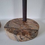 Duo of circular marble candlesticks from the 80s