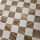 Onyx chess table on wooden stand