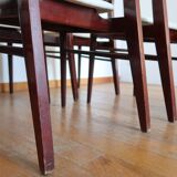 6 Scandinavian chairs skaï white