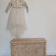Patinated wooden toy chest