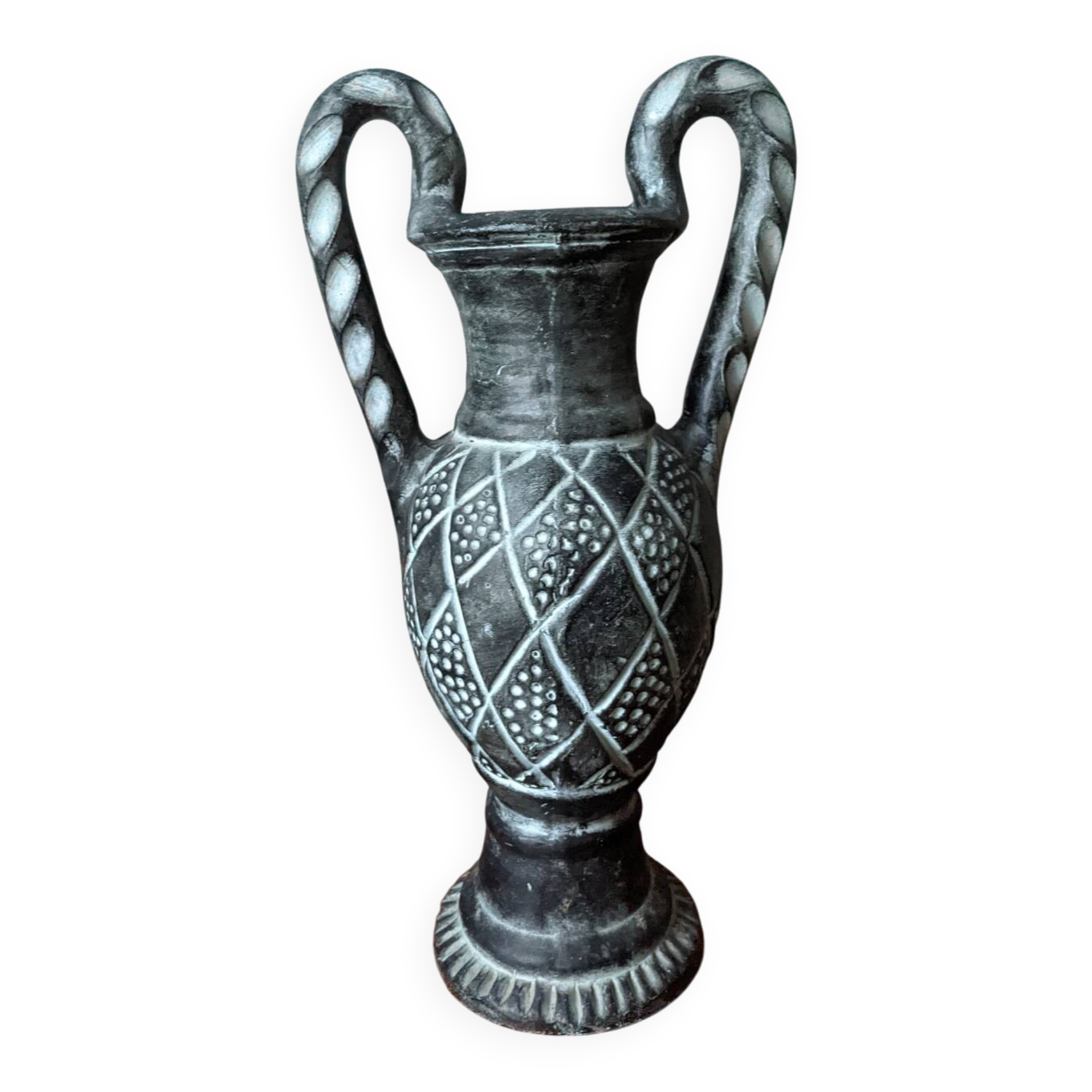 Terracotta ceramic amphora