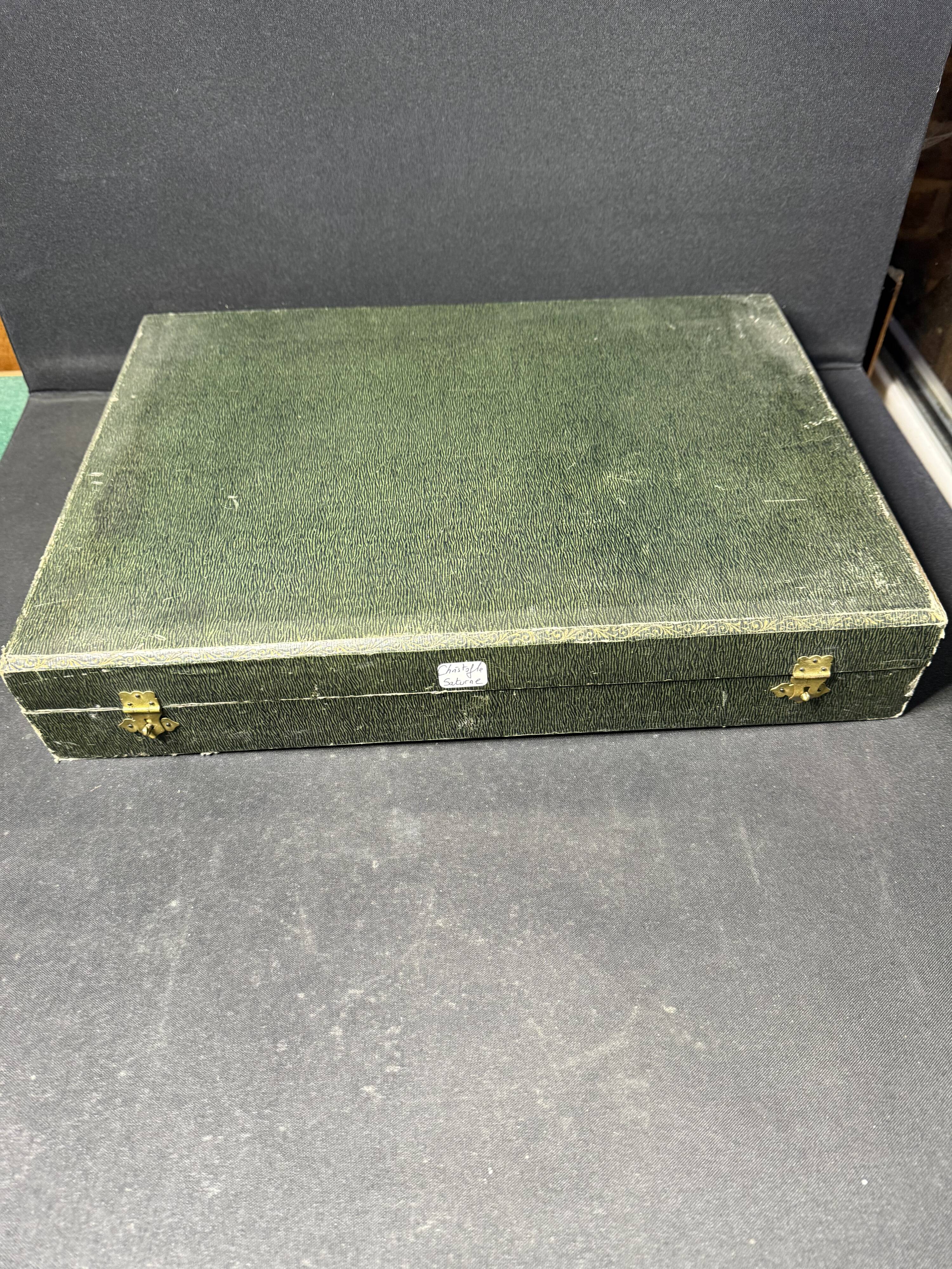 Alfenide 37-piece cutlery set for Christofle Saturne model