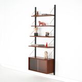 Teak wall unit, Danish design, 1960s, production: Denmark