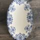 Old oval dish in Boch Frères Keramis earthenware.