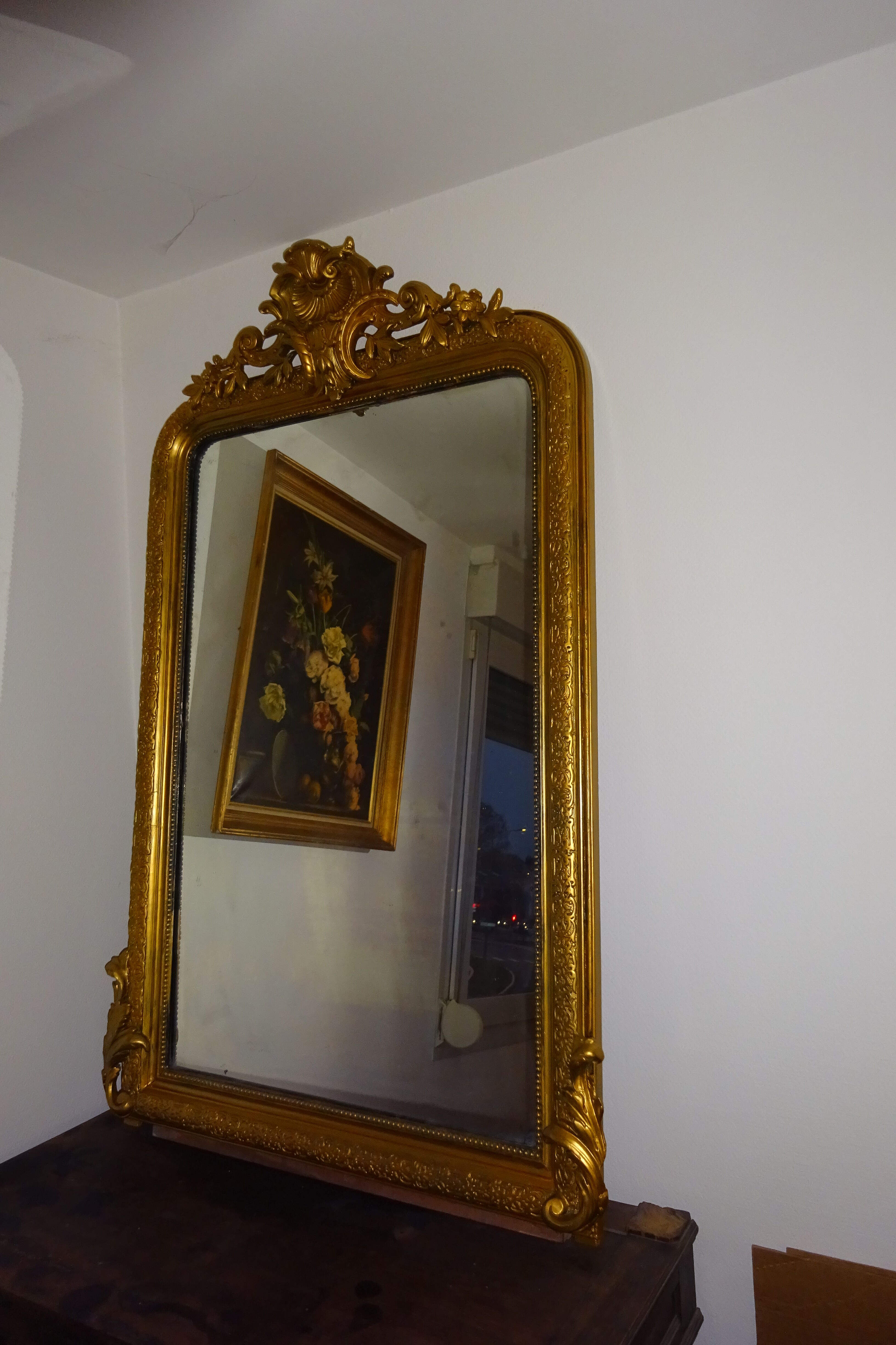 Miroir XiXème  siècle style Louis XV 95x150cm
