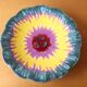 Large Longwy vega enameled ceramic dish Multicolor