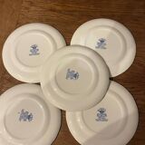 Set of 5 dessert plates