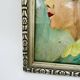 Peinture tête de femme signé