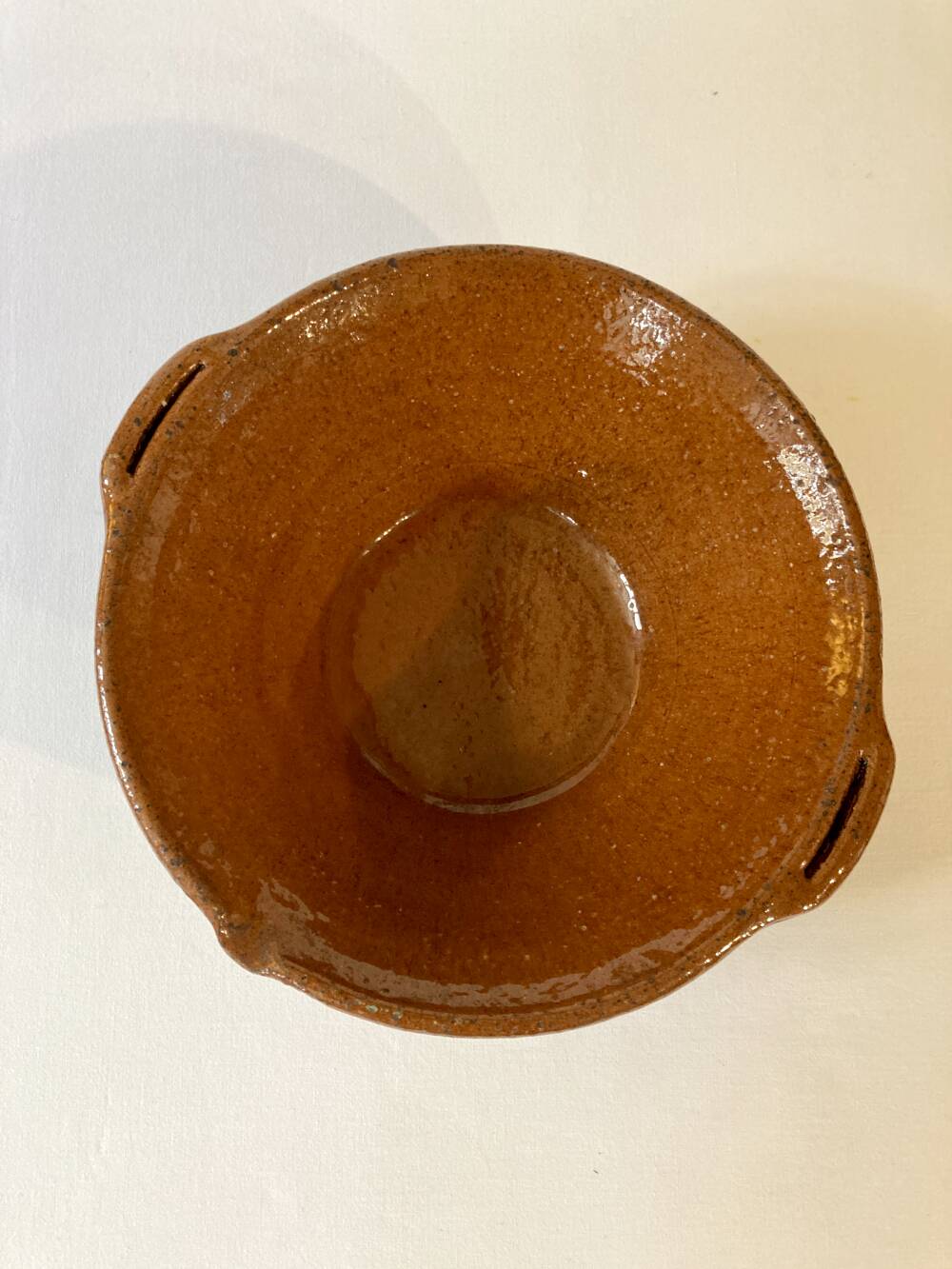 Antique Provençal ceramic tian, or bowl