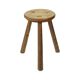 Antique Wooden Tripod Stool Milk Stool Early 20th Century Brutalism
