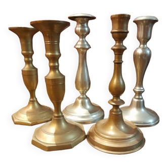 Set of 5 candle holders