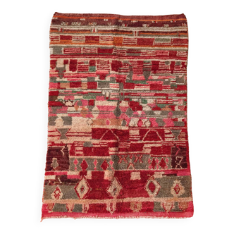 Moroccan Berber carpet Boujaad red 2.44x1.50m