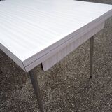 Vintage 60s white formica chrome kitchen table