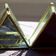 4 old glass, brass and mirror jewellery boxes