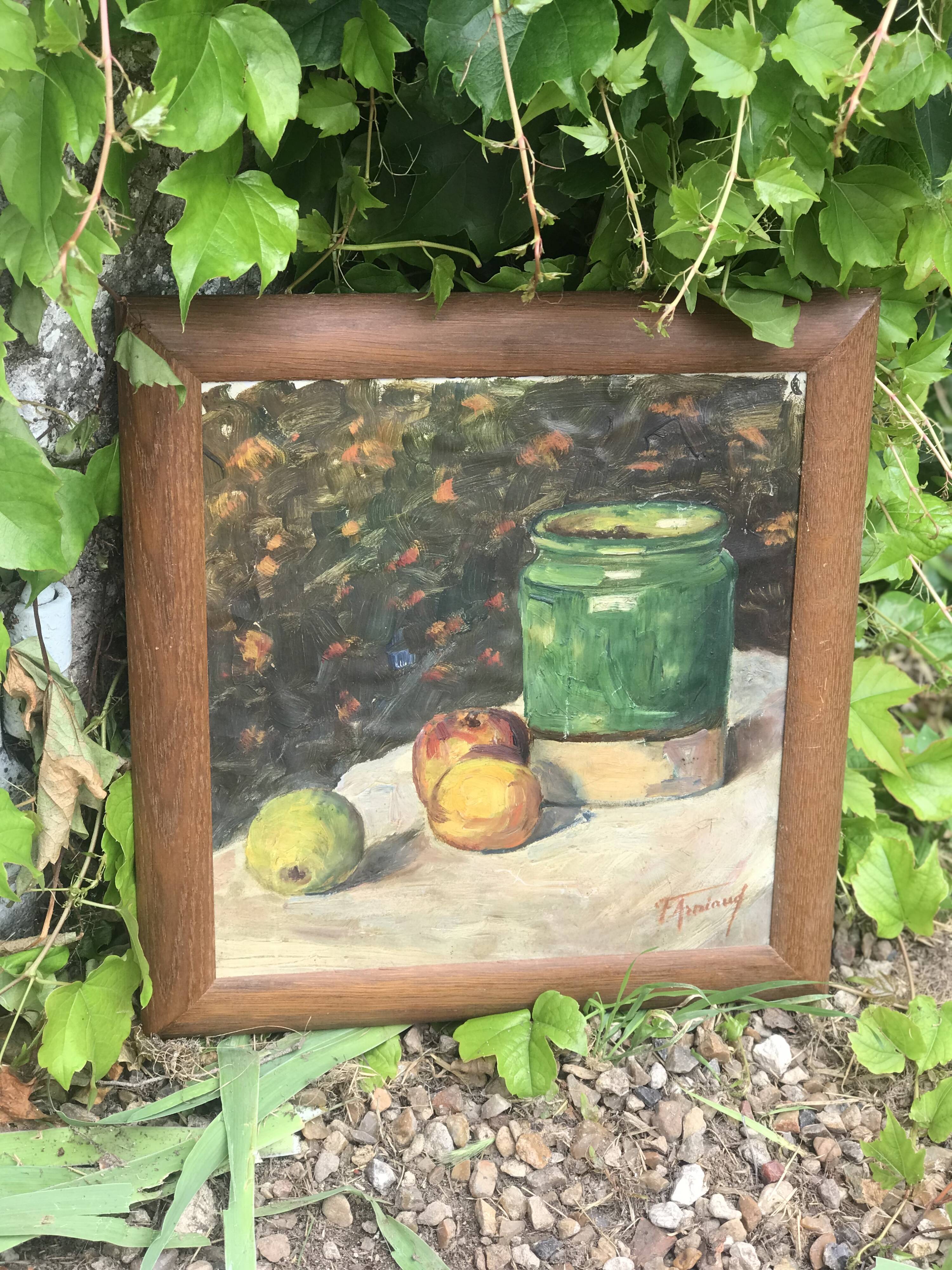 Painting still life with fruit