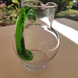 Glass pitcher "Roman Art" 1980s