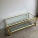 Golden coffee table style de Pierre Vandel, années 1970