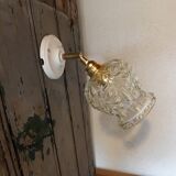 Vintage molded glass wall light