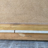 Painting on canvas still life old gilded wood frame / vintage fruit painting grape apple vase and jug