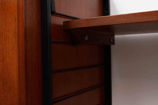 Bibliothèque bureau vintage modulaire en teck